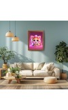 AI Funny AI Funny Cute Kitty Cat  Art Picture for Kids Art Picture for Kids - 10x14 inches, Brown Color - Perfect Wall Decor for Children's Room