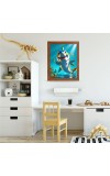 AI Funny AI Funny Dolphin Fish  Art Picture for Kids Art Picture for Kids - 10x14 inches, Brown Color - Perfect Wall Decor for Children's Room