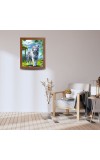 AI Funny AI Funny White Tiger Art Picture for Kids Art Picture for Kids - 10x14 inches, Brown Color - Perfect Wall Decor for Children's Room