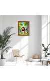 AI Funny AI Funny Lion and elephant & birds Art Picture for Kids Art Picture for Kids - 10x14 inches, Brown Color - Perfect Wall Decor for Children's Room