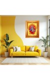 Maa kaali Golden Designer Photo Frame | 10x14 Inch Religious Wall Hanging Frame for Home & Office Decoration | Hindu Deity Spiritual Gift Item