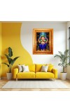 Lord ganesh Golden Designer Photo Frame | 10x14 Inch Religious Wall Hanging Frame for Home & Office Decoration | Hindu Deity Spiritual Gift Item