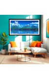 Nature Landscape Floating Frame Scenery Digital Print - 12x24 inch Modern Nature Wall Art for Living Room, Bedroom, Office, Hotels, Drawing Room