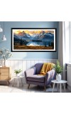 Nature Landscape Floating Frame Scenery Digital Print - 12x24 inch Modern Nature Wall Art for Living Room, Bedroom, Office, Hotels, Drawing Room
