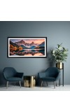 Nature Landscape Floating Frame Scenery Digital Print - 12x24 inch Modern Nature Wall Art for Living Room, Bedroom, Office, Hotels, Drawing Room
