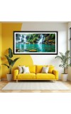 Nature Landscape Floating Frame Scenery Digital Print - 12x24 inch Modern Nature Wall Art for Living Room, Bedroom, Office, Hotels, Drawing Room