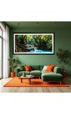 Nature Landscape Floating Frame Scenery Digital Print - 12x24 inch Modern Nature Wall Art for Living Room, Bedroom, Office, Hotels, Drawing Room