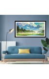Nature Landscape Floating Frame Scenery Digital Print - 12x24 inch Modern Nature Wall Art for Living Room, Bedroom, Office, Hotels, Drawing Room