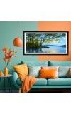 Nature Landscape Floating Frame Scenery Digital Print - 12x24 inch Modern Nature Wall Art for Living Room, Bedroom, Office, Hotels, Drawing Room Nature Landscape Floating Frame Scenery Digital Print - 12x24 inch Modern Nature Wall Art for Living Room, Bedroom, Office, Hotels, Drawing Room