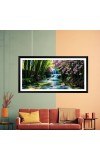 Nature Landscape Floating Frame Scenery Digital Print - 12x24 inch Modern Nature Wall Art for Living Room, Bedroom, Office, Hotels, Drawing Room