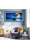 Nature Landscape Floating Frame Scenery Digital Print - 12x24 inch Modern Nature Wall Art for Living Room, Bedroom, Office, Hotels, Drawing Room