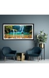 Nature Landscape Floating Frame Scenery Digital Print - 12x24 inch Modern Nature Wall Art for Living Room, Bedroom, Office, Hotels, Drawing Room