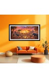 Nature Landscape Floating Frame Scenery Digital Print - 12x24 inch Modern Nature Wall Art for Living Room, Bedroom, Office, Hotels, Drawing Room