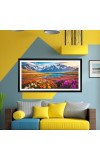 Nature Landscape Floating Frame Scenery Digital Print - 12x24 inch Modern Nature Wall Art for Living Room, Bedroom, Office, Hotels, Drawing Room