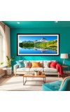 Nature Landscape Floating Frame Scenery Digital Print - 12x24 inch Modern Nature Wall Art for Living Room, Bedroom, Office, Hotels, Drawing Room Nature Landscape Floating Frame Scenery Digital Print - 12x24 inch Modern Nature Wall Art for Living Room, Bedroom, Office, Hotels, Drawing Room