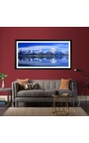 Nature Landscape Floating Frame Scenery Digital Print - 12x24 inch Modern Nature Wall Art for Living Room, Bedroom, Office, Hotels, Drawing Room