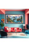 Nature Landscape Floating Frame Scenery Digital Print - 12x24 inch Modern Nature Wall Art for Living Room, Bedroom, Office, Hotels, Drawing Room Nature Landscape Floating Frame Scenery Digital Print - 12x24 inch Modern Nature Wall Art for Living Room, Bedroom, Office, Hotels, Drawing Room