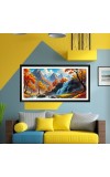 Nature Landscape Floating Frame Scenery Digital Print - 12x24 inch Modern Nature Wall Art for Living Room, Bedroom, Office, Hotels, Drawing Room