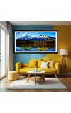 Nature Landscape Floating Frame Scenery Digital Print - 12x24 inch Modern Nature Wall Art for Living Room, Bedroom, Office, Hotels, Drawing Room