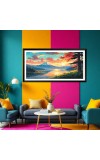 Nature Landscape Floating Frame Scenery Digital Print - 12x24 inch Modern Nature Wall Art for Living Room, Bedroom, Office, Hotels, Drawing Room Nature Landscape Floating Frame Scenery Digital Print - 12x24 inch Modern Nature Wall Art for Living Room, Bedroom, Office, Hotels, Drawing Room