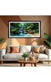 Nature Landscape Floating Frame Scenery Digital Print - 12x24 inch Modern Nature Wall Art for Living Room, Bedroom, Office, Hotels, Drawing Room