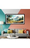 Nature Landscape Floating Frame Scenery Digital Print - 12x24 inch Modern Nature Wall Art for Living Room, Bedroom, Office, Hotels, Drawing Room Nature Landscape Floating Frame Scenery Digital Print - 12x24 inch Modern Nature Wall Art for Living Room, Bedroom, Office, Hotels, Drawing Room