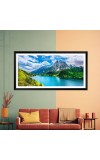 Nature Landscape Floating Frame Scenery Digital Print - 12x24 inch Modern Nature Wall Art for Living Room, Bedroom, Office, Hotels, Drawing Room