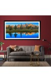 Nature Landscape Floating Frame Scenery Digital Print - 12x24 inch Modern Nature Wall Art for Living Room, Bedroom, Office, Hotels, Drawing Room