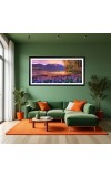 Nature Landscape Floating Frame Scenery Digital Print - 12x24 inch Modern Nature Wall Art for Living Room, Bedroom, Office, Hotels, Drawing Room