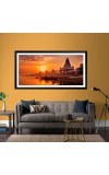 Nature Landscape Floating Frame Scenery Digital Print - 12x24 inch Modern Nature Wall Art for Living Room, Bedroom, Office, Hotels, Drawing Room