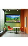 Nature Landscape Floating Frame Scenery Digital Print - 12x24 inch Modern Nature Wall Art for Living Room, Bedroom, Office, Hotels, Drawing Room