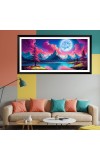 Nature Landscape Floating Frame Scenery Digital Print - 12x24 inch Modern Nature Wall Art for Living Room, Bedroom, Office, Hotels, Drawing Room Nature Landscape Floating Frame Scenery Digital Print - 12x24 inch Modern Nature Wall Art for Living Room, Bedroom, Office, Hotels, Drawing Room