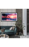 Nature Landscape Floating Frame Scenery Digital Print - 12x24 inch Modern Nature Wall Art for Living Room, Bedroom, Office, Hotels, Drawing Room