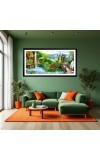 Nature Landscape Floating Frame Scenery Digital Print - 12x24 inch Modern Nature Wall Art for Living Room, Bedroom, Office, Hotels, Drawing Room Nature Landscape Floating Frame Scenery Digital Print - 12x24 inch Modern Nature Wall Art for Living Room, Bedroom, Office, Hotels, Drawing Room
