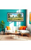Nature Landscape Floating Frame Scenery Digital Print - 12x24 inch Modern Nature Wall Art for Living Room, Bedroom, Office, Hotels, Drawing Room