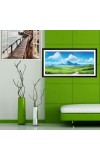 Nature Landscape Floating Frame Scenery Digital Print - 12x24 inch Modern Nature Wall Art for Living Room, Bedroom, Office, Hotels, Drawing Room