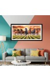 Nature Landscape Floating Frame Scenery Digital Print - 12x24 inch Modern Nature Wall Art for Living Room, Bedroom, Office, Hotels, Drawing Room