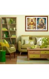 Kubera and soma Photo Frame - 11x15Inches - Spiritual Artwork for Home Wall Decoration, Puja Room and Office Decoration and Gifting 