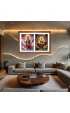 Indra and aditi Photo Frame - 11x15Inches - Spiritual Artwork for Home Wall Decoration, Puja Room and Office Decoration and Gifting Indra and aditi Photo Frame - 11x15Inches - Spiritual Artwork for Home Wall Decoration, Puja Room and Office Decoration and Gifting
