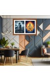 Vayu and agni Photo Frame - 11x15Inches - Spiritual Artwork for Home Wall Decoration, Puja Room and Office Decoration and Gifting Vayu and agni Photo Frame - 11x15Inches - Spiritual Artwork for Home Wall Decoration, Puja Room and Office Decoration and Gifting