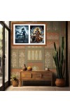Vayu and yama Photo Frame - 11x15Inches - Spiritual Artwork for Home Wall Decoration, Puja Room and Office Decoration and Gifting Vayu and yama Photo Frame - 11x15Inches - Spiritual Artwork for Home Wall Decoration, Puja Room and Office Decoration and Gifting