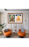Soma and Mitra Photo Frame - 11x15Inches - Spiritual Artwork for Home Wall Decoration, Puja Room and Office Decoration and Gifting 