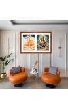 Mitra and soma Photo Frame - 11x15Inches - Spiritual Artwork for Home Wall Decoration, Puja Room and Office Decoration and Gifting 