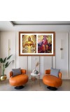 Kubera and vibhishana Photo Frame - 11x15Inches - Spiritual Artwork for Home Wall Decoration, Puja Room and Office Decoration and Gifting 