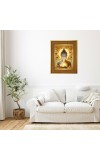 Lord buddha Photo Frame  10x14 Inches-Brown Wooden Frame for Home , Office & Temple Decoration and Gifting