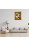 Sri krishna Photo Frame  10x14 Inches-Brown Wooden Frame for Home , Office & Temple Decoration and Gifting