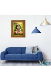 Little baby krishna Photo Frame  10x14 Inches-Brown Wooden Frame for Home , Office & Temple Decoration and Gifting