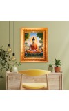 Lord Gautam Buddha Golden Designer Photo Frame | 10x14 Inch Religious Wall Hanging Frame for Home & Office Decoration | Hindu Deity Spiritual Gift Item Lord Gautam Buddha Golden Designer Photo Frame | 10x14 Inch Religious Wall Hanging Frame for Home & Office Decoration | Hindu Deity Spiritual Gift Item