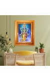 Lord vishnu Golden Designer Photo Frame | 10x14 Inch Religious Wall Hanging Frame for Home & Office Decoration | Hindu Deity Spiritual Gift Item Lord vishnu Golden Designer Photo Frame | 10x14 Inch Religious Wall Hanging Frame for Home & Office Decoration | Hindu Deity Spiritual Gift Item