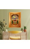 Lord jagannath Golden Designer Photo Frame | 10x14 Inch Religious Wall Hanging Frame for Home & Office Decoration | Hindu Deity Spiritual Gift Item